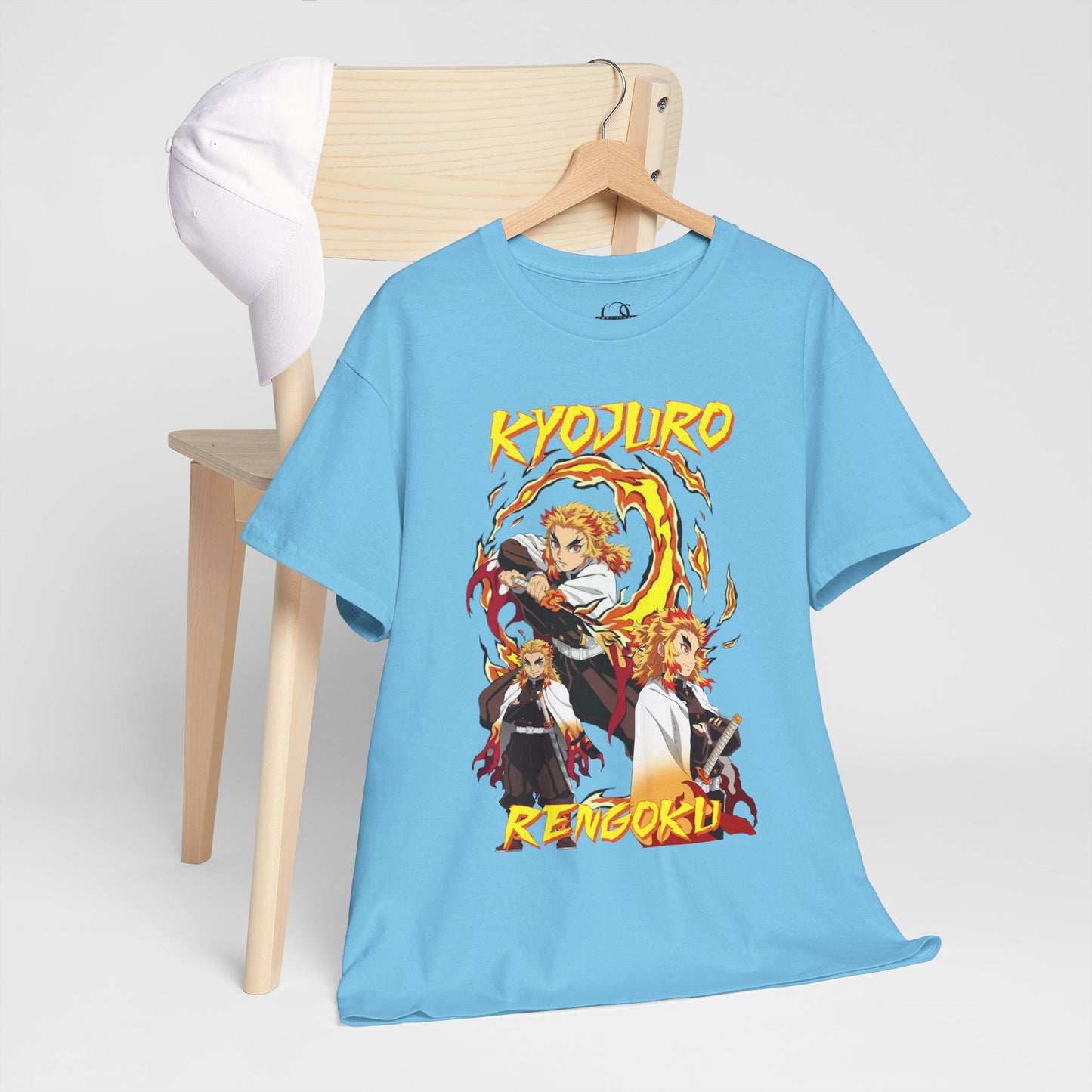 OMNI™ Demon Slayer Flame Hashira Kyojuro Rengoku Unisex Heavy Cotton T-Shirt