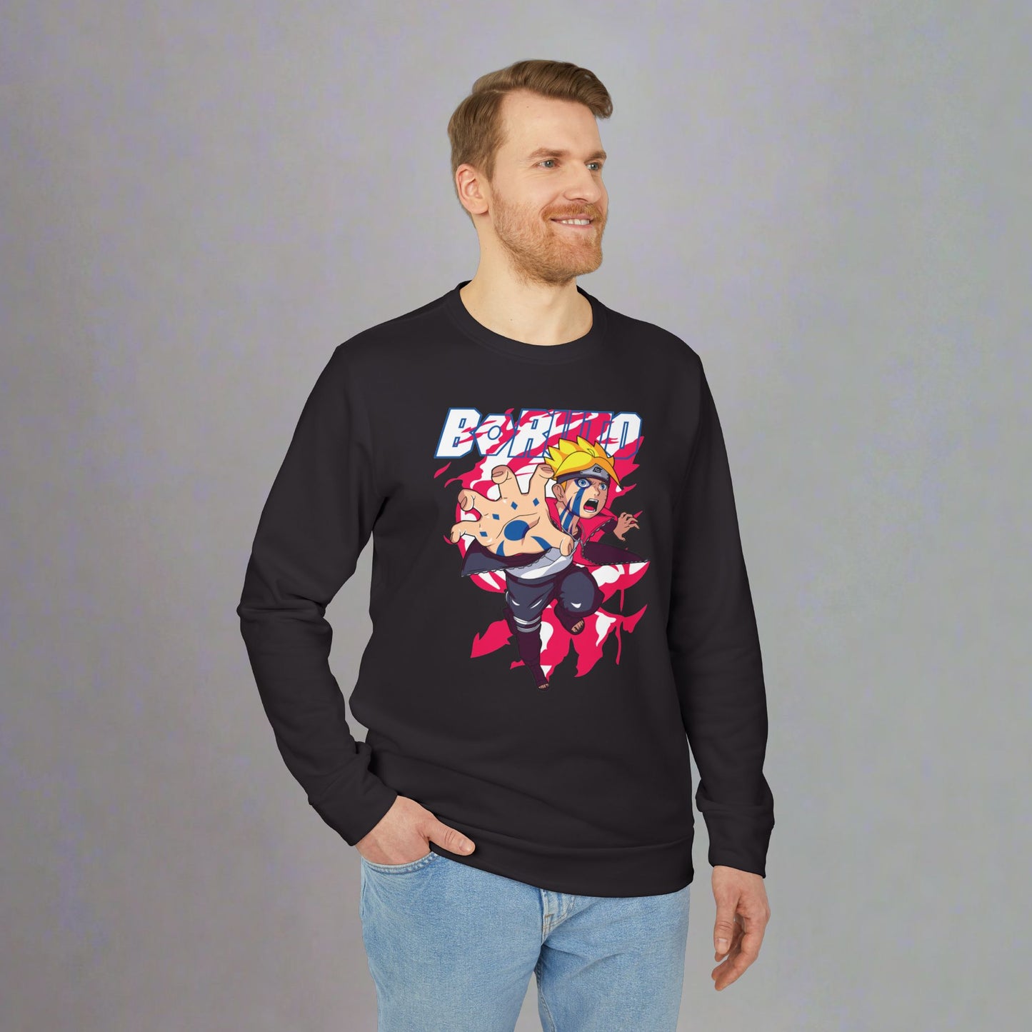 OMNI™ Boruto Byakugan Adidas Unisex Fleece Crewneck Sweatshirt