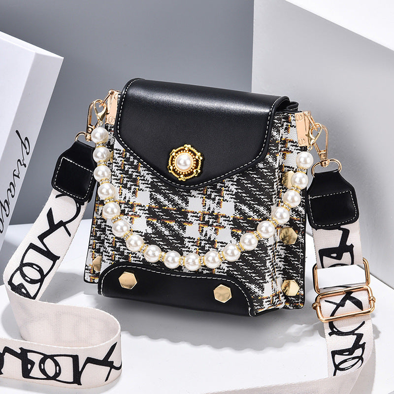 OMNI™ Women's Cross-body Pearl Chain Handbag