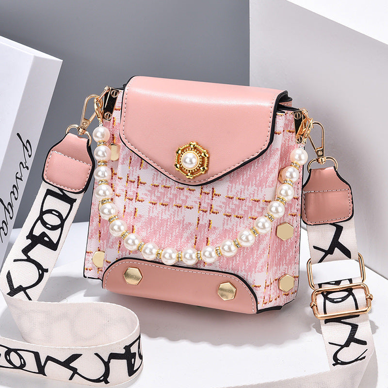 OMNI™ Women's Cross-body Pearl Chain Handbag