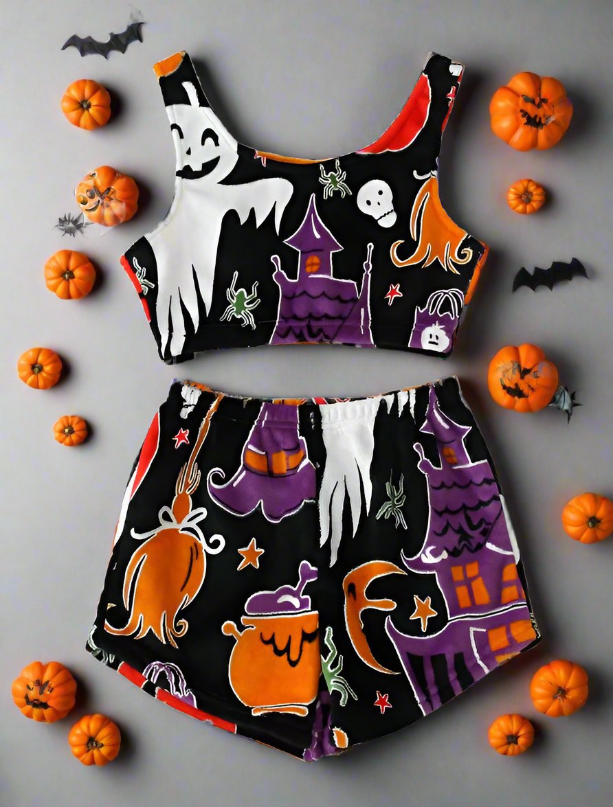 OMNI™ Women's 2 Piece Luminous Halloween Pajamas Set