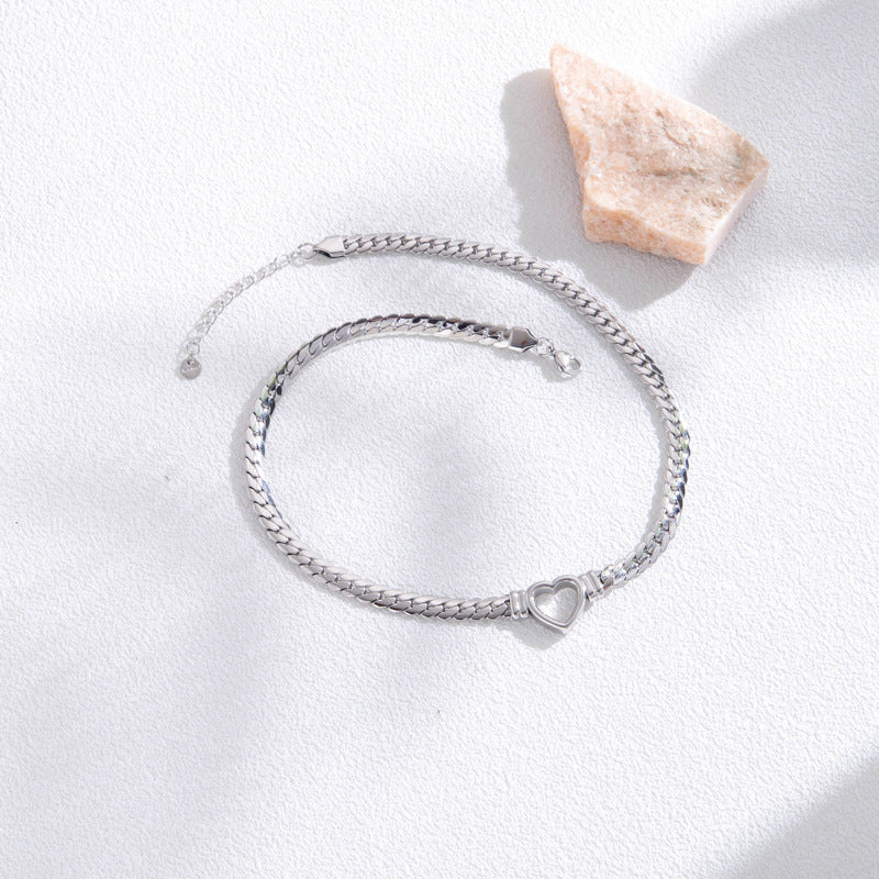 OMNI™ Simple Hollow Heart Titanium Steel Bracelet