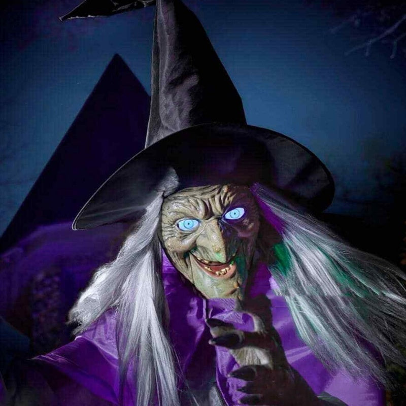 OMNI™ 6 ft Halloween Flying Witch Animatronic