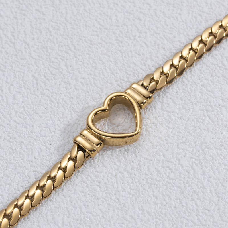 OMNI™ Simple Hollow Heart Titanium Steel Bracelet