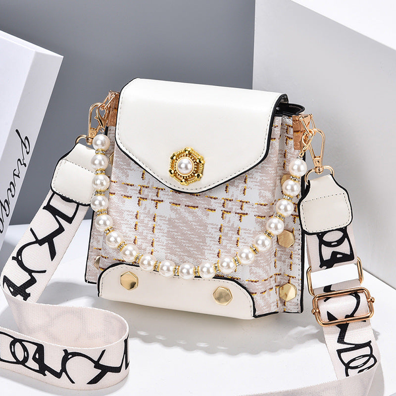 OMNI™ Women's Cross-body Pearl Chain Handbag