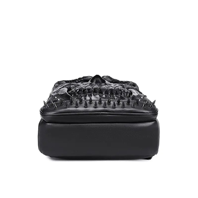 OMNI™ 3D Gothic Skull Thick Leather Large Capacity Backpack
