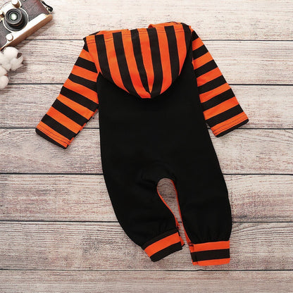 OMNI™ Long-sleeved Halloween Pumpkin Print Infant Romper