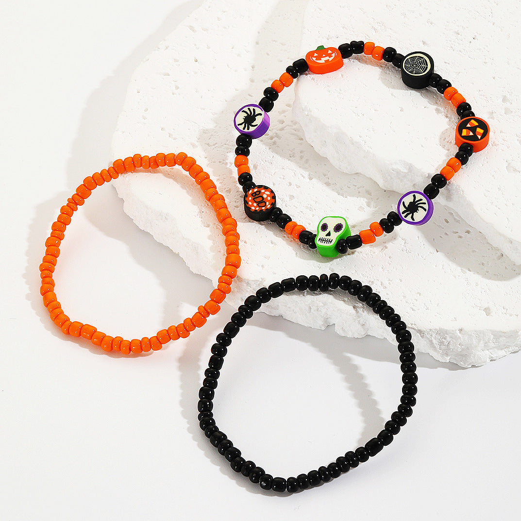 OMNI™ Pumpkin Skull Charm Halloween Bracelet