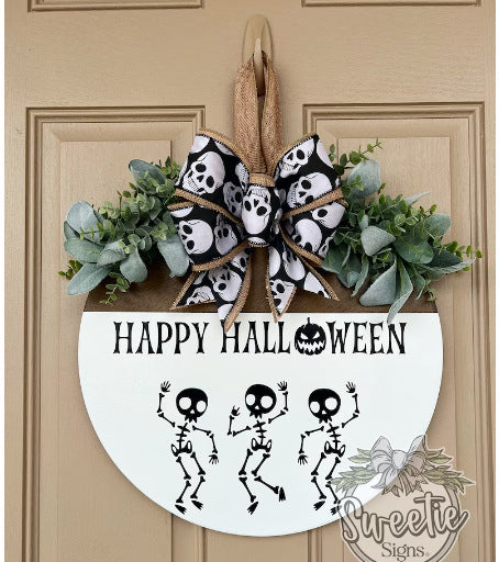 OMNI™ Halloween Themed Wooden Doorplate Decoration