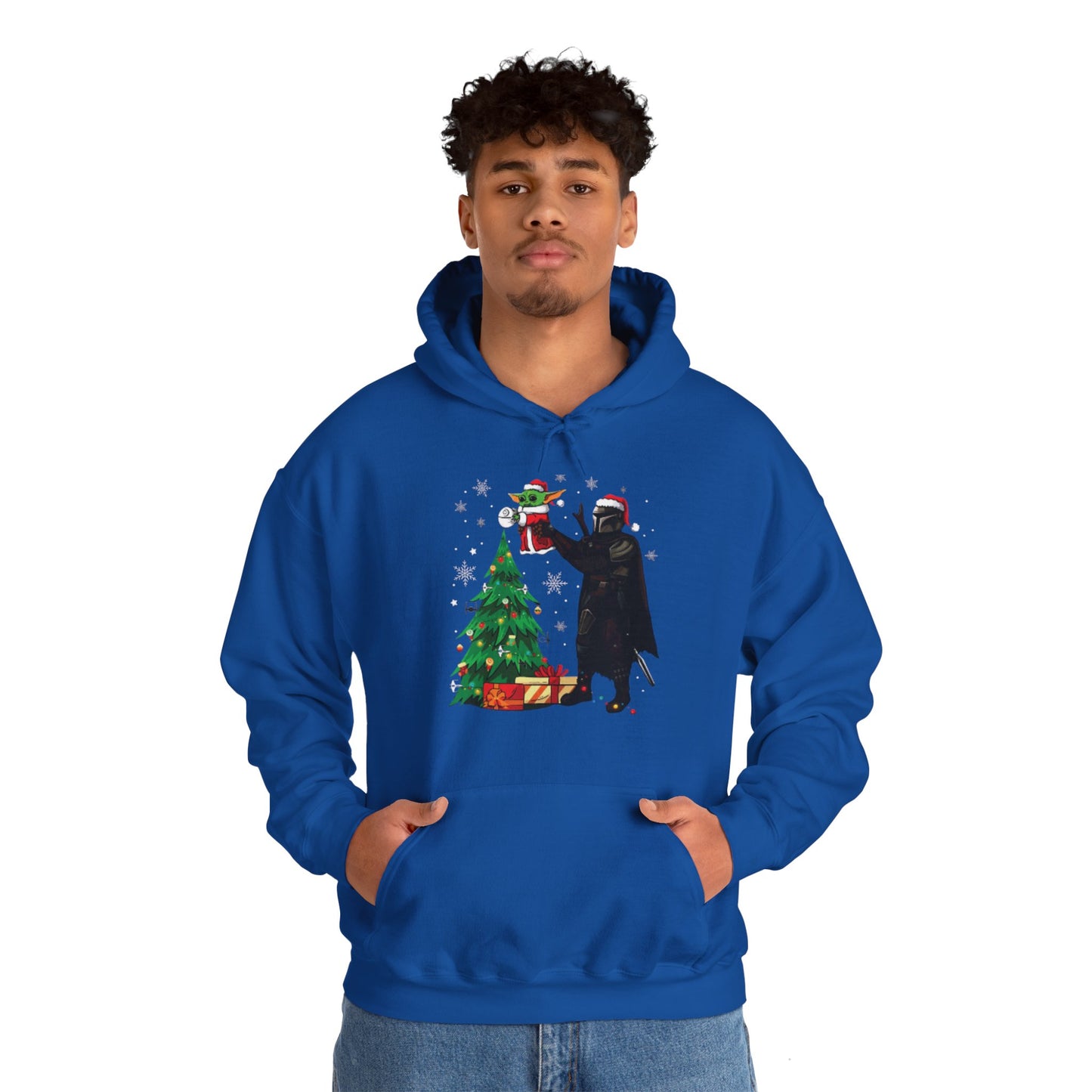 OMNI™ Star Wars Mandalorian and Baby Yoda Christmas Themed Unisex Hoodie