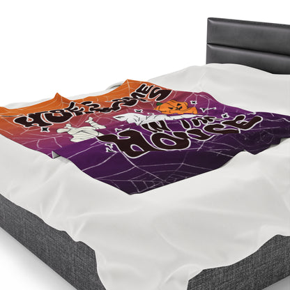 OMNI™ There's Some Horrors In This House Velveteen Plush Blanket