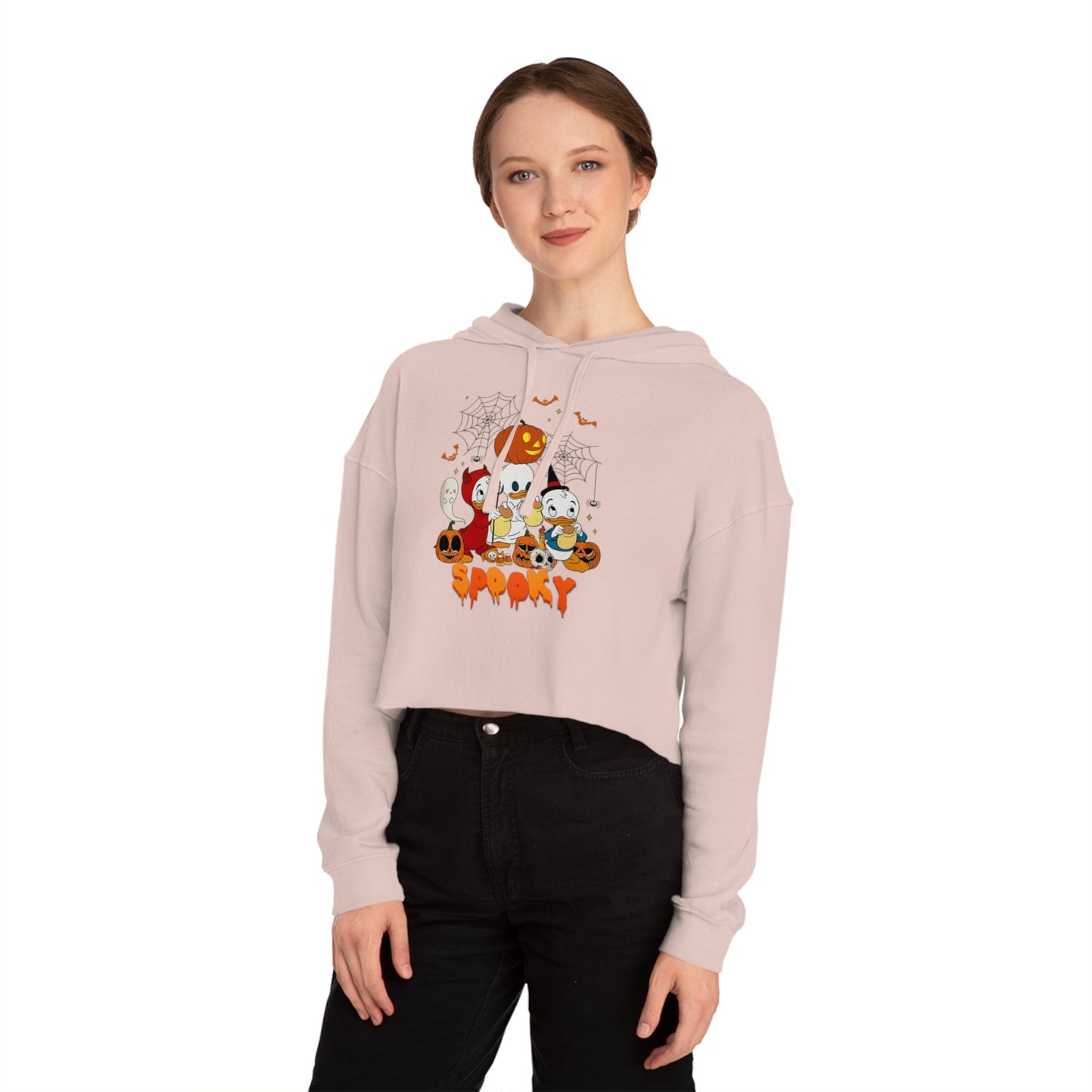 OMNI™ Spooky Halloween Duck Women’s Cropped Hoodie