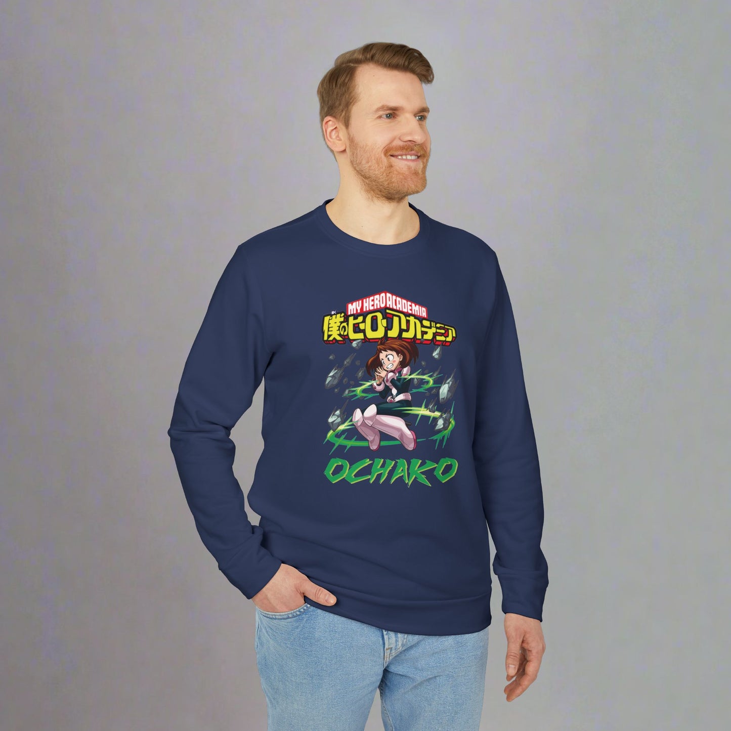 OMNI™ My Hero Academia Ochako Uraraka Adidas Unisex Fleece Crewneck Sweatshirt