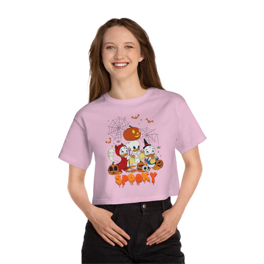 OMNI™ Spooky Halloween Duck Champion Women's Heritage Cropped T-Shirt