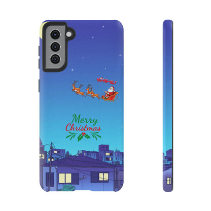 OMNI™ Santa and His Reindeer (Merry Christmas) Starry Night Double Layered Phone Cases