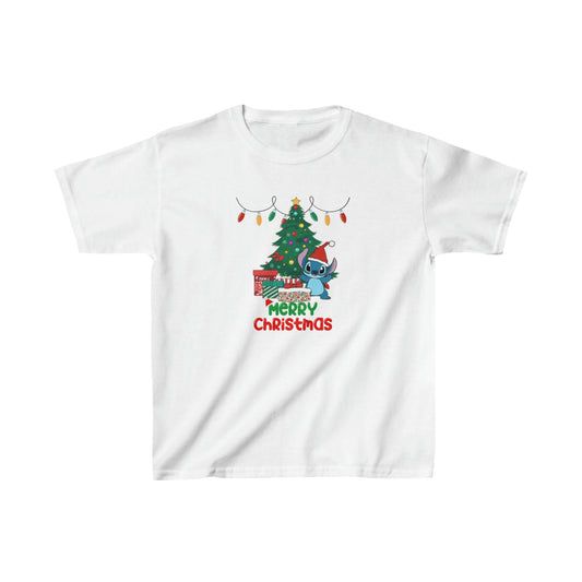 OMNI™ Stitch Christmas Themed Kids Heavy Cotton T-Shirt