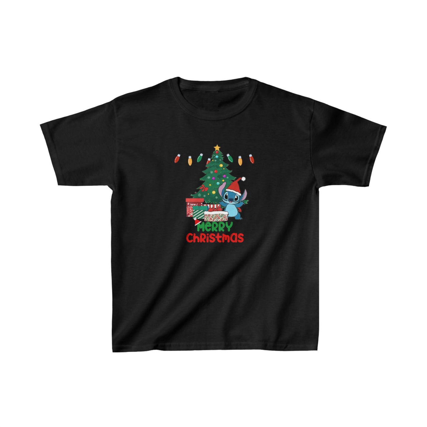 OMNI™ Stitch Christmas Themed Kids Heavy Cotton T-Shirt