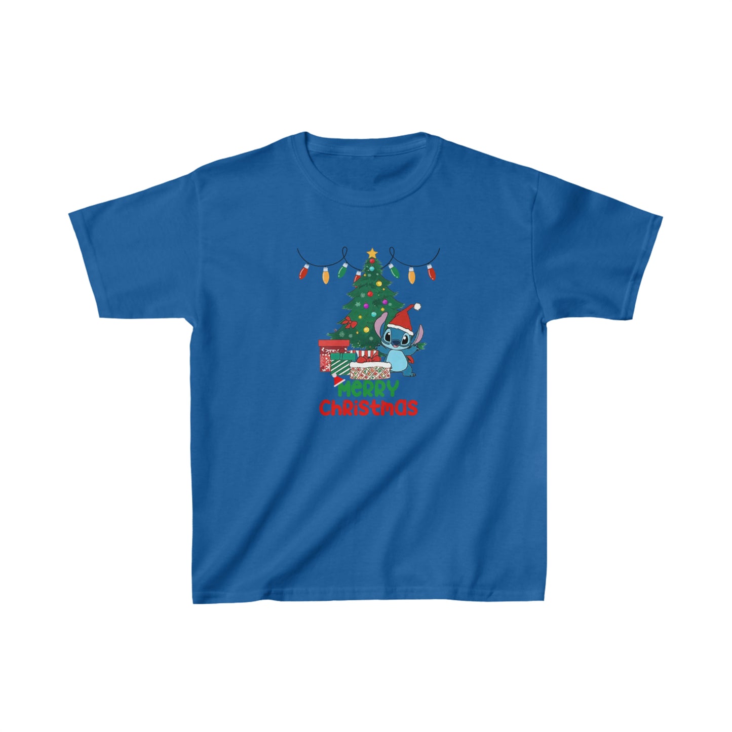 OMNI™ Stitch Christmas Themed Kids Heavy Cotton T-Shirt