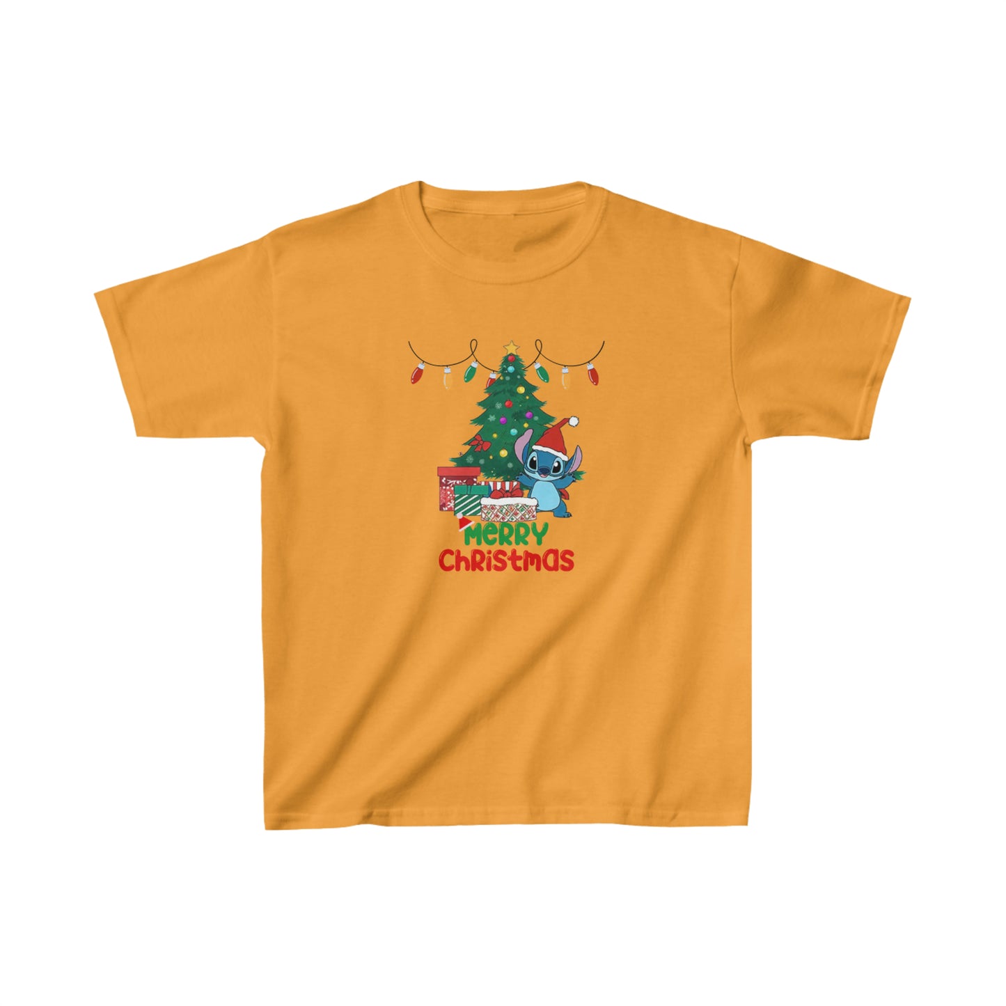 OMNI™ Stitch Christmas Themed Kids Heavy Cotton T-Shirt