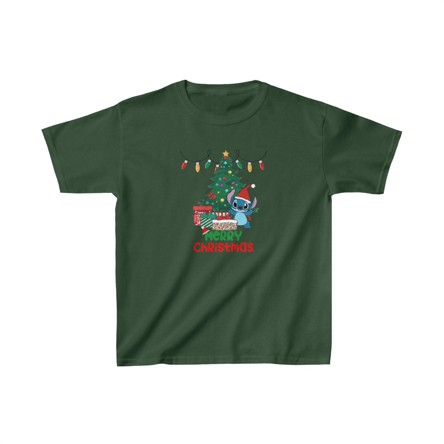 OMNI™ Stitch Christmas Themed Kids Heavy Cotton T-Shirt