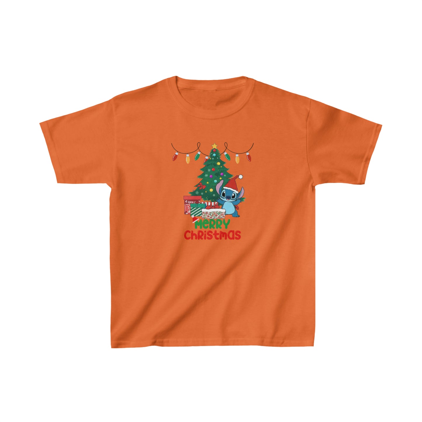 OMNI™ Stitch Christmas Themed Kids Heavy Cotton T-Shirt