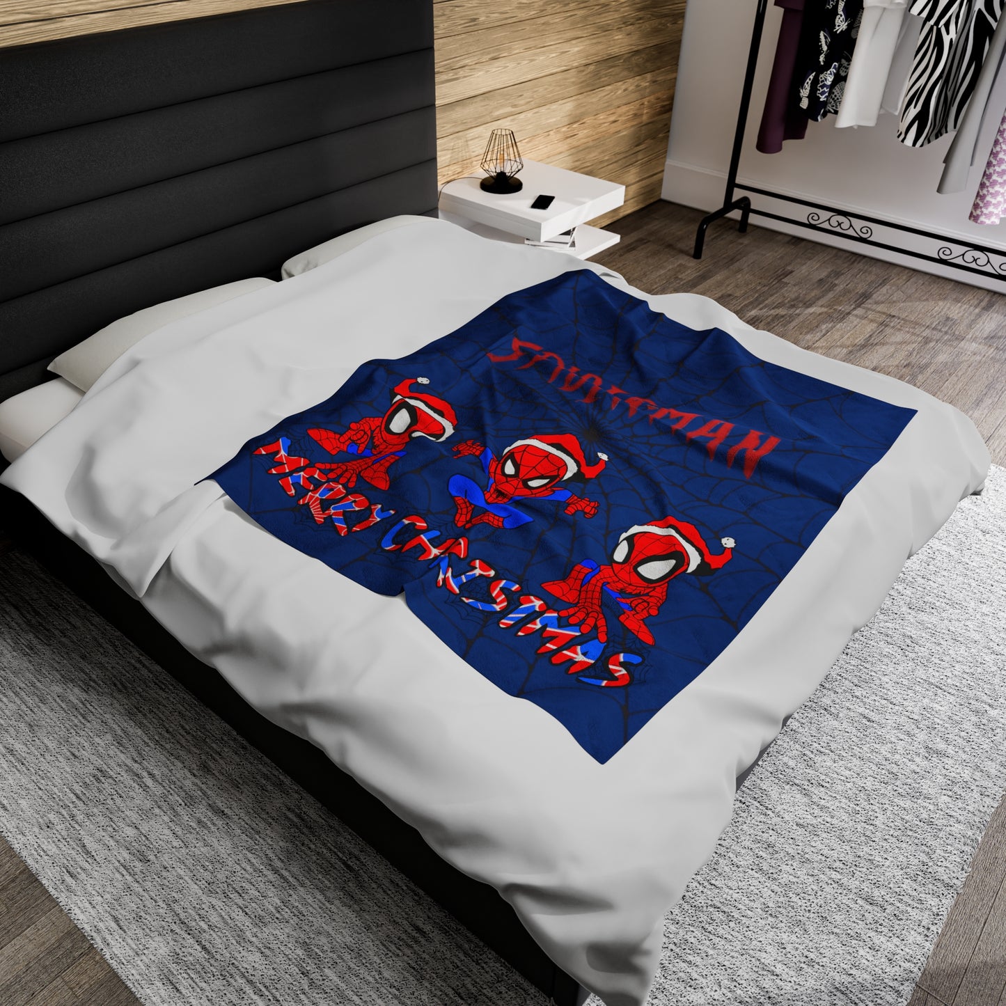 OMNI™ Spider-man Christmas Themed Velveteen Plush Blanket