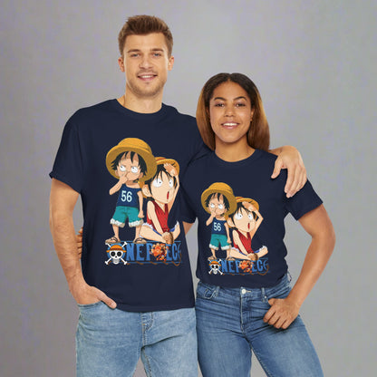 OMNI™ One Piece Luffy & Ace Brotherhood Unisex Heavy Cotton T-Shirt