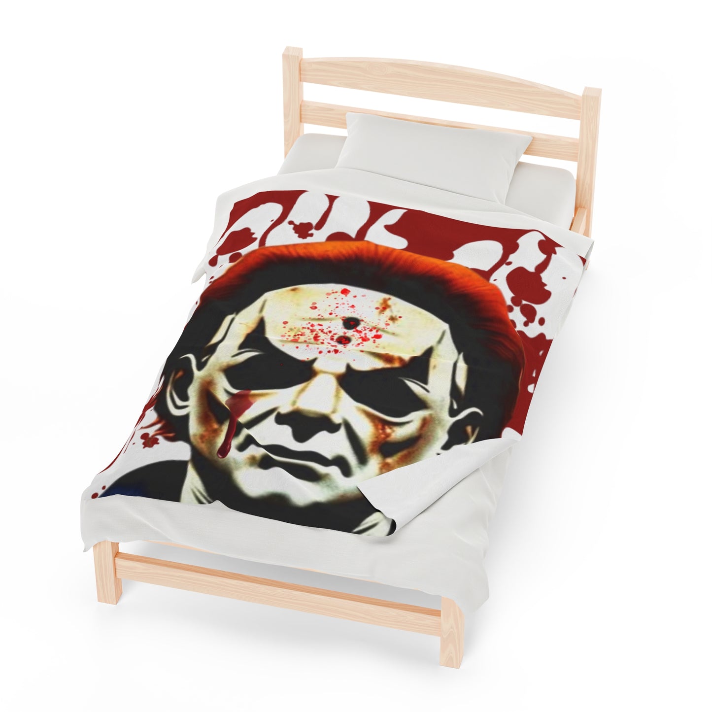 OMNI™ Michael Myers Design Velveteen Plush Blanket for Halloween