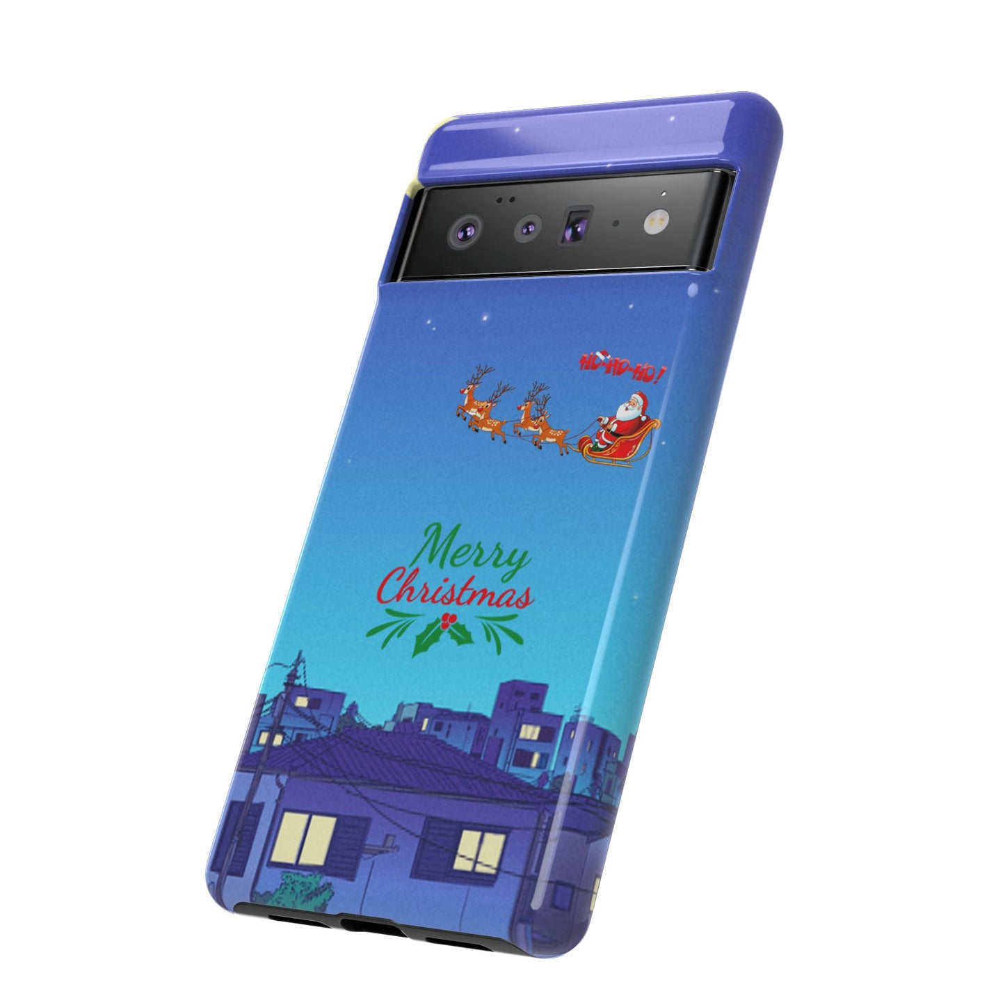 OMNI™ Santa and His Reindeer (Merry Christmas) Starry Night Double Layered Phone Cases