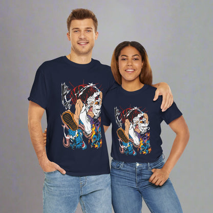OMNI™ One Piece Luffy Gear 5 Bajrang Gun Unisex Heavy Cotton T-Shirt