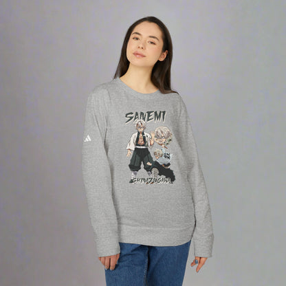 OMNI™ Demon Slayer Wind Hashira Sanemi Shinazugawa Adidas Unisex Fleece Crewneck Sweatshirt