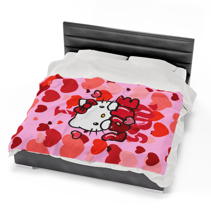 OMNI™ Hello Kitty Valentine's Day Velveteen Plush Blanket