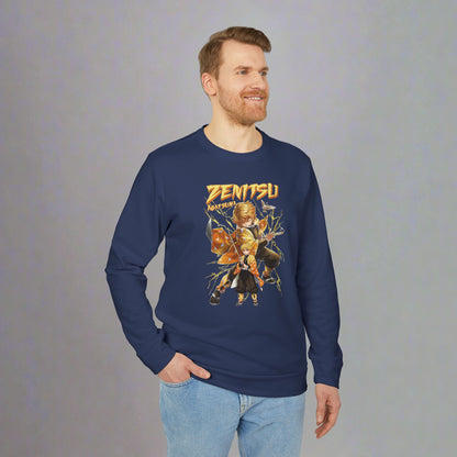 OMNI™ Demon Slayer Zenitsu Agatsuma Adidas Unisex Fleece Crewneck Sweatshirt