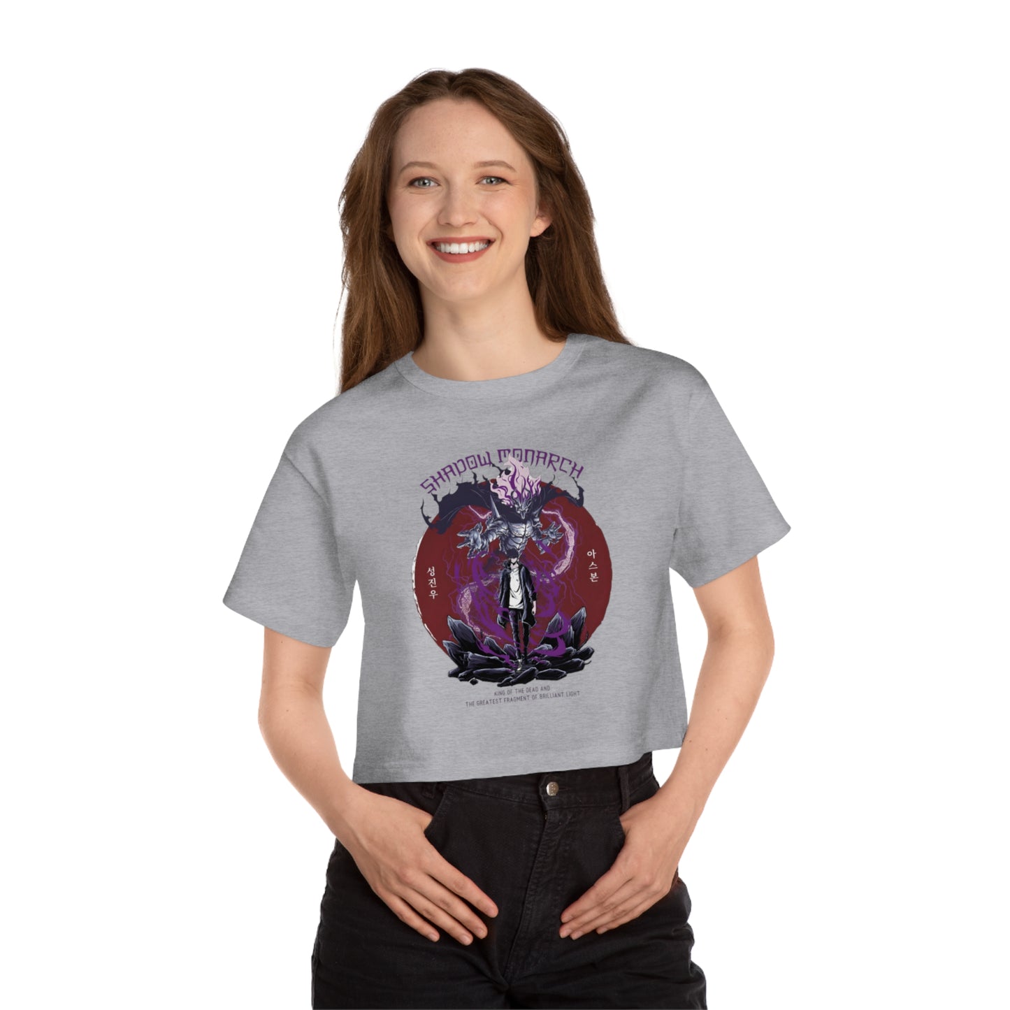 OMNI™ Shadow Monarch (Sung Jin Woo and Ashborn) Champion Women's Heritage Cropped T-Shirt