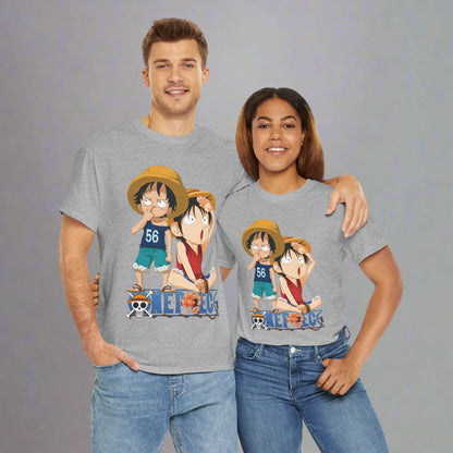 OMNI™ One Piece Luffy & Ace Brotherhood Unisex Heavy Cotton T-Shirt