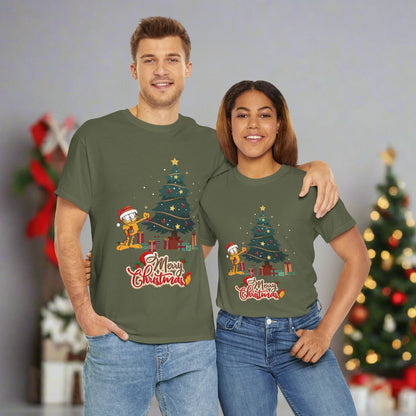 OMNI™ Garfield Christmas Themed Unisex Heavy Cotton T-Shirt