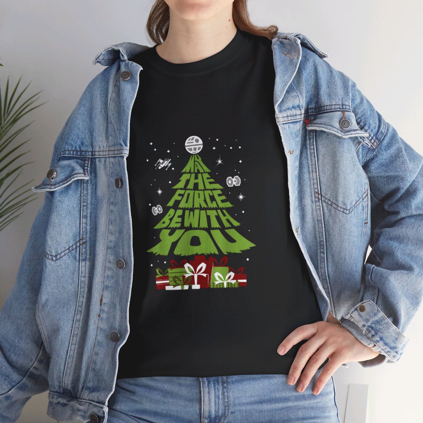 OMNI™ May The Force Be With You Christmas Tree Unisex Heavy Cotton T-Shirt