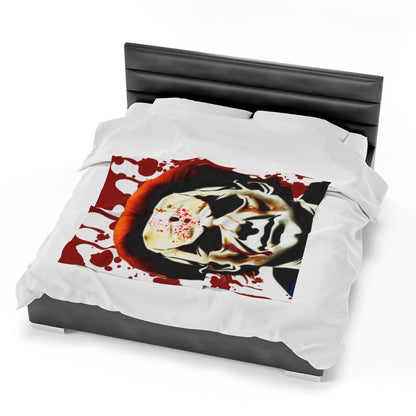 OMNI™ Michael Myers Design Velveteen Plush Blanket for Halloween