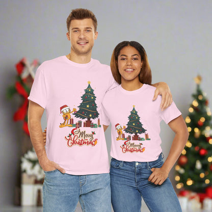 OMNI™ Garfield Christmas Themed Unisex Heavy Cotton T-Shirt