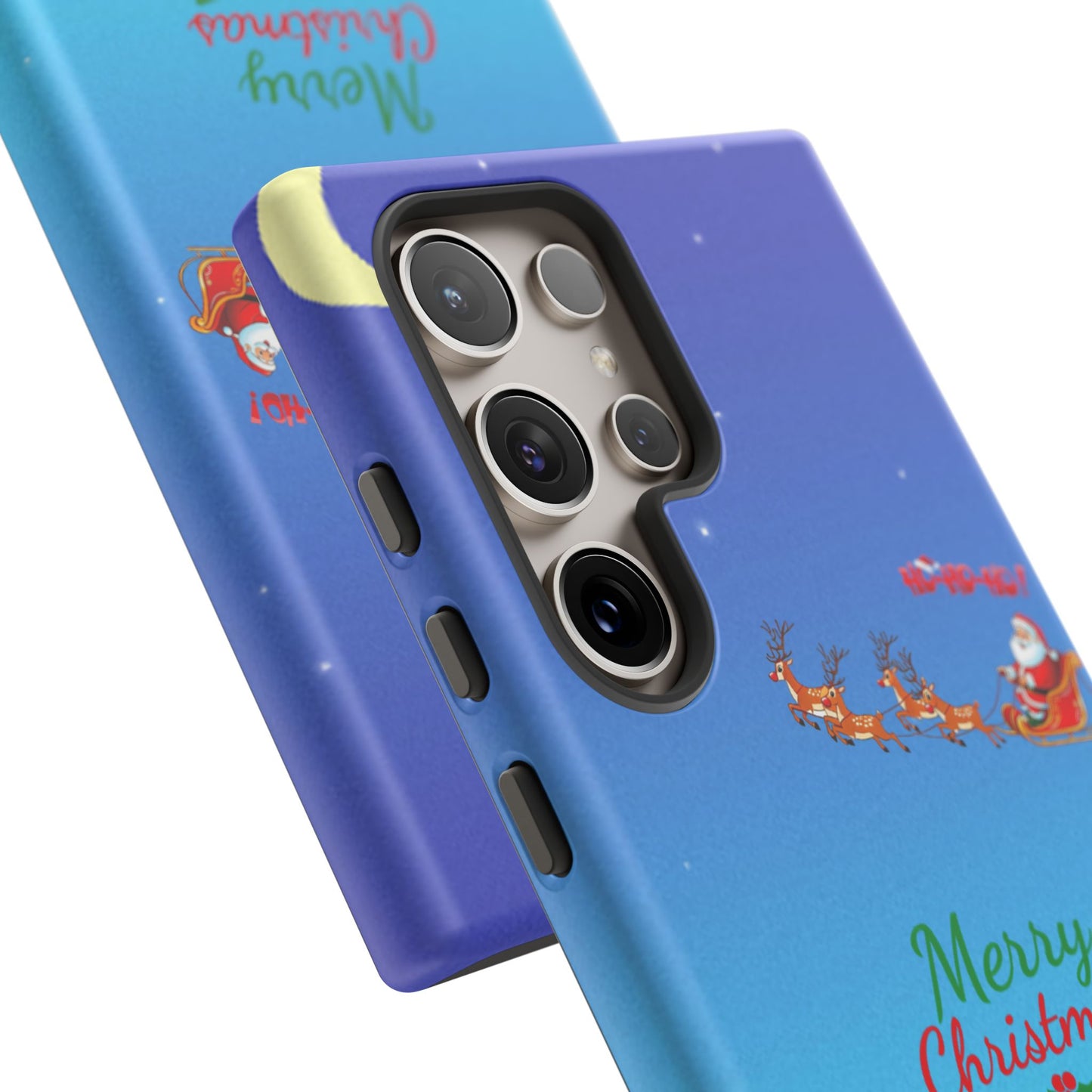 OMNI™ Santa and His Reindeer (Merry Christmas) Starry Night Double Layered Phone Cases