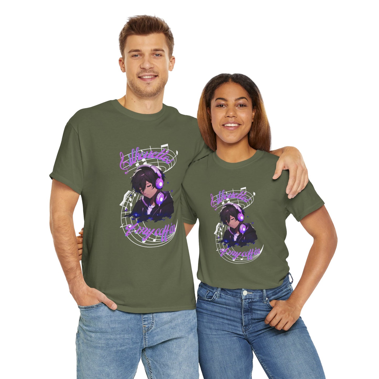 Silhouettes Of My Coffin Unisex Heavy Cotton T-Shirt