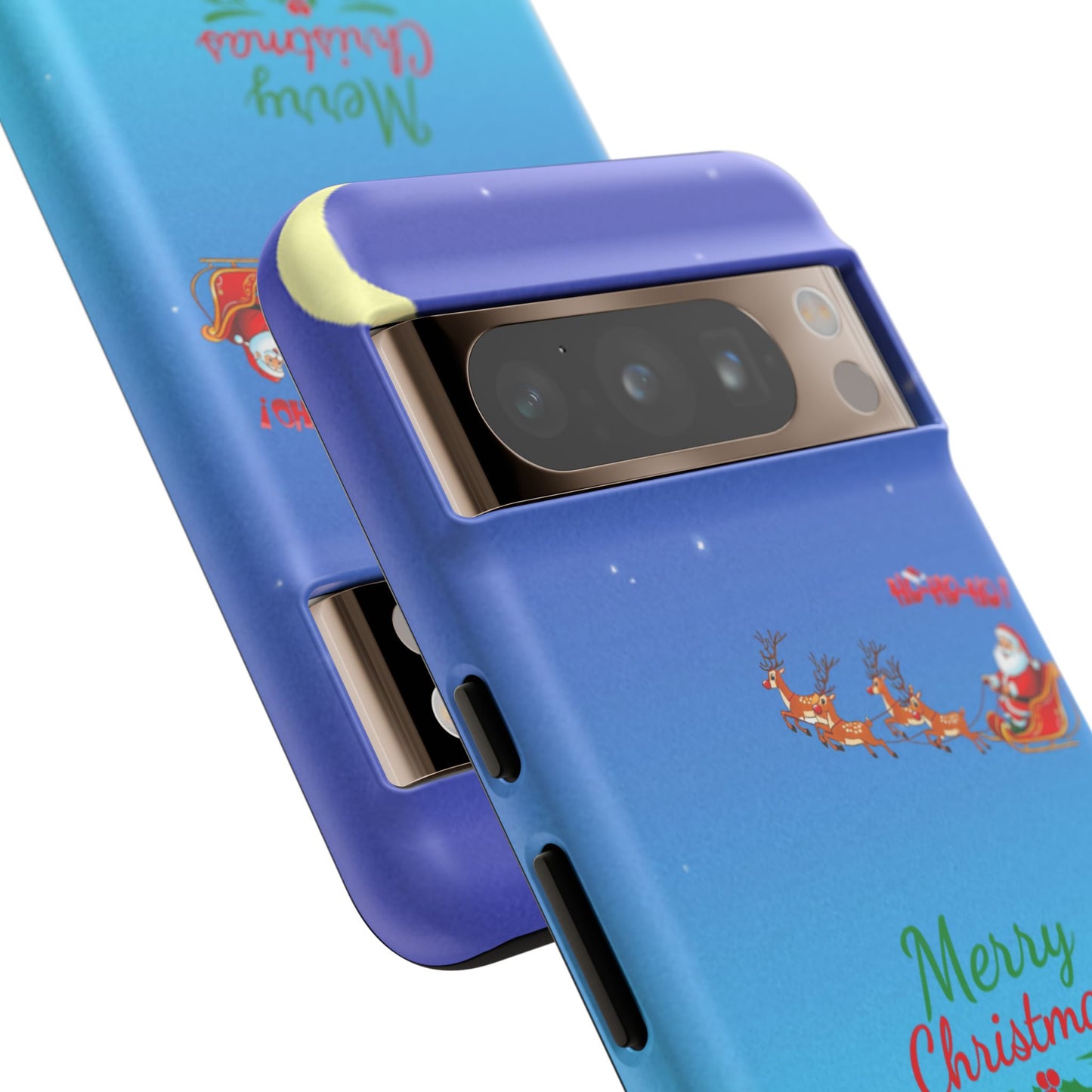 OMNI™ Santa and His Reindeer (Merry Christmas) Starry Night Double Layered Phone Cases