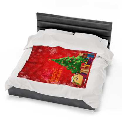 OMNI™ Taco Santa Christmas Holiday Themed Velveteen Plush Blanket