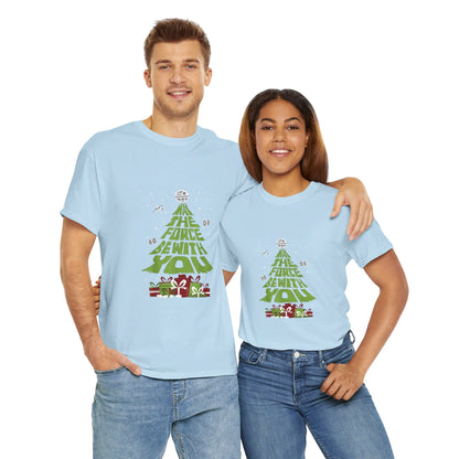 OMNI™ May The Force Be With You Christmas Tree Unisex Heavy Cotton T-Shirt