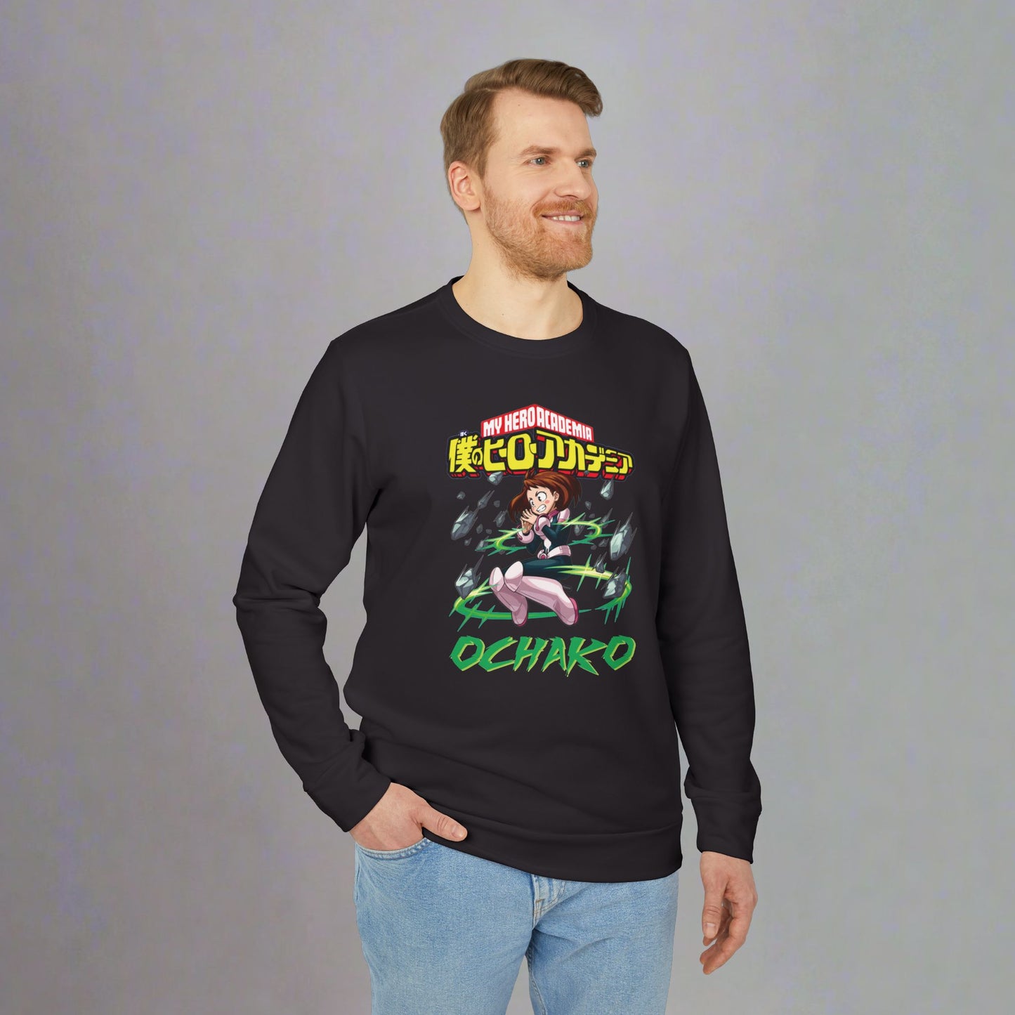 OMNI™ My Hero Academia Ochako Uraraka Adidas Unisex Fleece Crewneck Sweatshirt