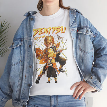OMNI™ Demon Slayer Zenitsu Agatsuma Unisex Heavy Cotton T-Shirt