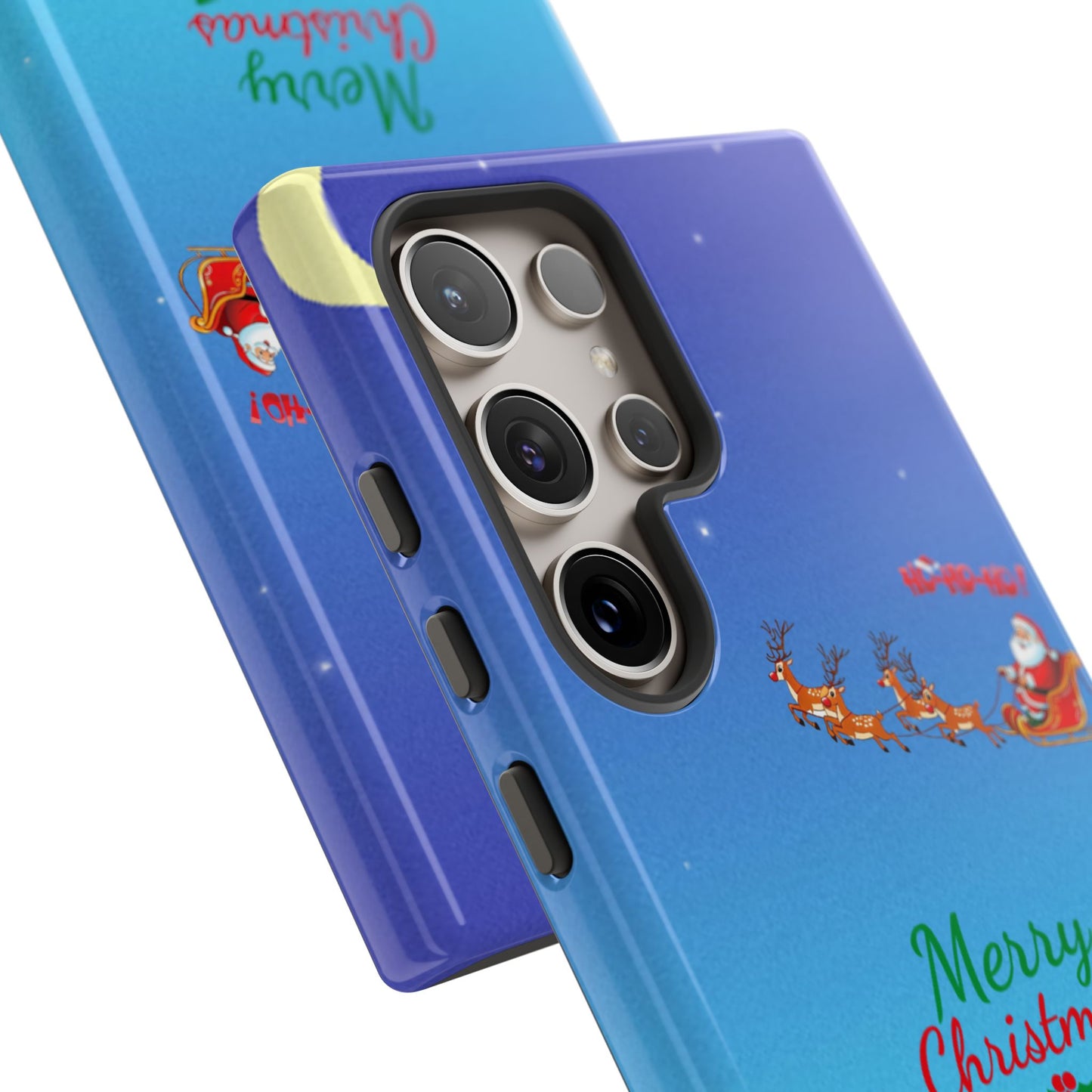 OMNI™ Santa and His Reindeer (Merry Christmas) Starry Night Double Layered Phone Cases