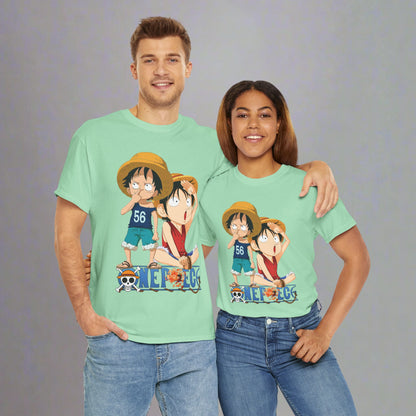 OMNI™ One Piece Luffy & Ace Brotherhood Unisex Heavy Cotton T-Shirt