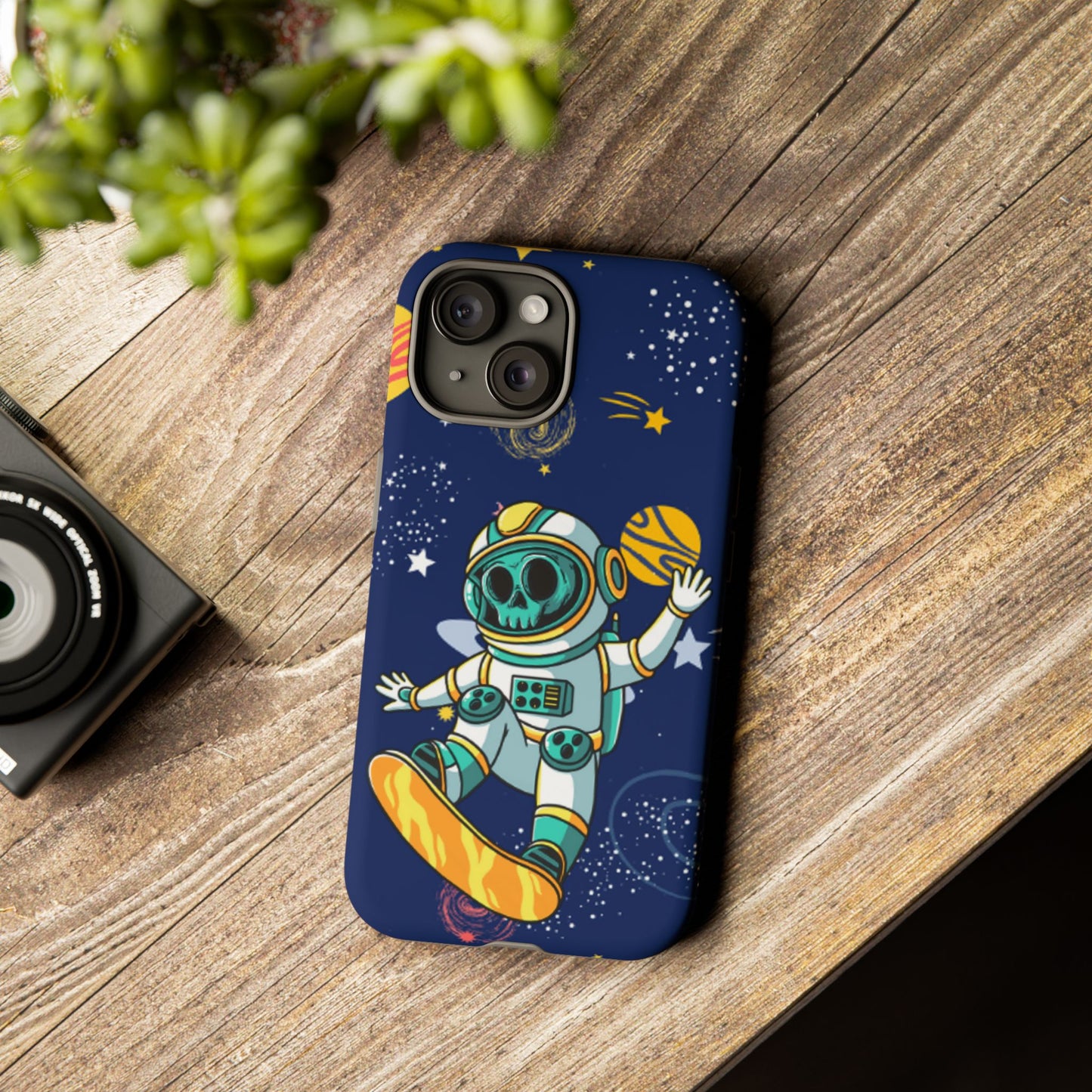 OMNI™ Skeleton Astronaut Space Surfer Double Layered Phone Case