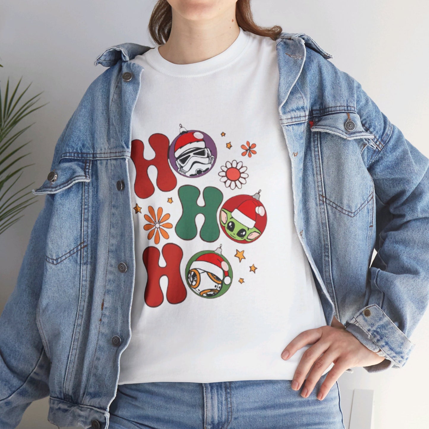 OMNI™ HO! HO! HO! Star Wars Christmas Themed Unisex Heavy Cotton T-Shirt